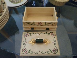 Metlox Poppytrail HOMESTEAD PROVINCIAL trinket box downer covered with lid 2