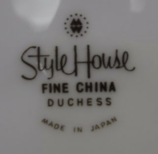 STYLE HOUSE china DUCHESS pattern Salt & Pepper Shaker Set - 4 - 1/8 