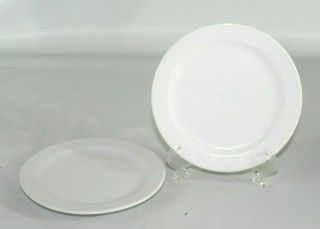 Set Of 2 Williams Sonoma 6 1/8 " Bread Plate Smooth Solid White (brasserie?)