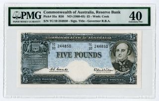 Commonwealth Of Australia 1960 - 1965,  5 Pounds,  P - 35a Pmg Ef 40