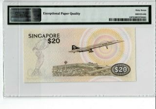 SINGAPORE P 12 1979 20 DOLLARS PREFIX A PMG 67 EPQ GEM UNC 2