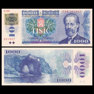 Czech Republic 1000 (1,  000) Korun,  Nd (1993),  P - 3,  Unc