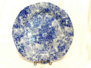 Laura Ashley Staffordshire England Chintzware Blue 9.  5 " Dinner Plate 19055