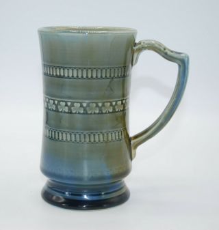 Vintage Wade Irish Porcelain Mug Shamrock Tankard Made In Ireland Blue/green