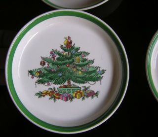 Set of 6 Vintage Spode Christmas Tree Porcelain Coasters 2