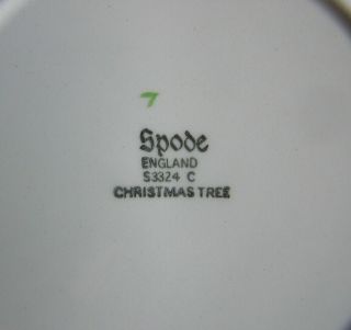 Set of 6 Vintage Spode Christmas Tree Porcelain Coasters 3