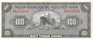 Viet Nam S.  100 Dong Nd.  1955 P 8a Series Xa Uncirculated Banknote