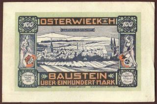 Germany Osterwieck - Harz 100 Mark 1923 Leather Notgeld