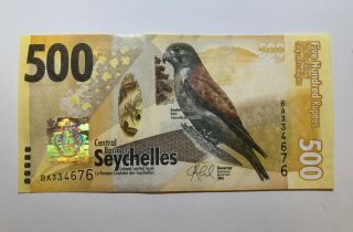 Seychelles 500 Rupees,  2016,  P - 51 Bird,  Design,  Unc