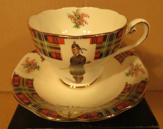 Royal Standard Bonnie Scotland Clan Maclean Teacup & Saucer / Made In Englan