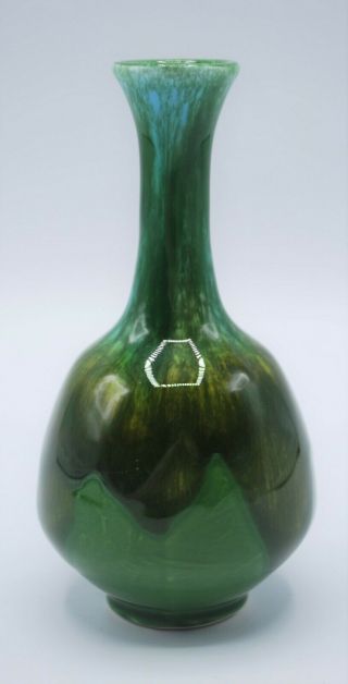 Monterey Jade California Pottery Vintage Bud Vase Corner Cupboard Drip Glaze