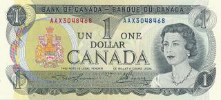 Bank Of Canada Replacement 1 Dollar 1973 Aax3048468 Litho - Unc