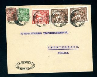 1924 Wembley Values On Cover To Helsingfors Finland (n344)