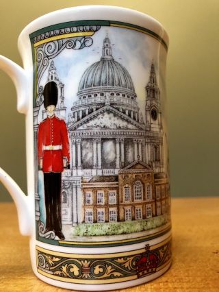 Sadler ' HORSE GUARDS ' Mug Cup ROYAL LONDON Windsor Castle,  Big Ben,  St Paul ' s 3