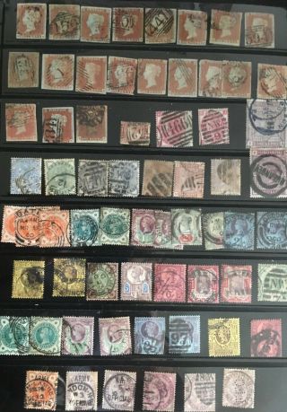 Stamps Gb Qv Good Selection 135,  Stamps Including 1d Browns,  1 Reds & 2 X 2/6