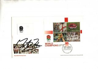 Martin Johnson “2003 Rugby World Cup Winners” Signed Mini Sheet 2003 Fdc