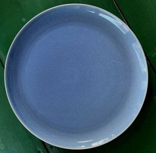 Russel Wright Large Blue Plate 11.  5 " Stoneware By Oneida