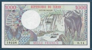 Chad 1000 Francs,  1980,  P 7,  Unc