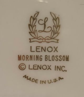 Lenox Morning Blossom Dinner Plate EUC Fine China 2