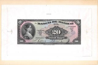 Mexico 20 Pesos 27.  12.  1950 P 54ap Series Ct Uncirculated Banknote
