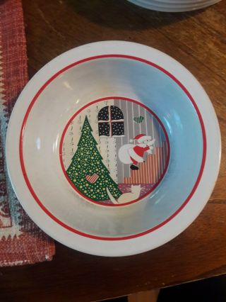 4 Vintage Epoch Noritake Twas The Night Before Christmas Dinnerware Salad Bowl