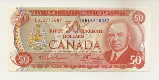 Canada 1975 Bc - 51a - I $50 Lawson - Bouey 3 Letters Ehe6715087 Ef/au Note