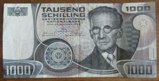 1000 Schillings 1983 Austria