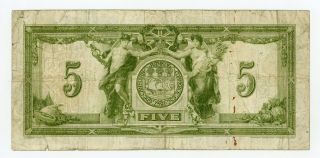 1917 $5 The Canadian Bank of Commerce - Toronto,  CANADA Note 2