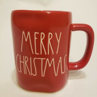 Rae Dunn Red Merry Christmas Ll Large Letter Farmhouse Holiday Mug By Magenta