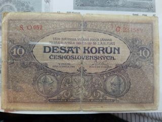 1919 Czechoslovakia 10 Korun Km8b