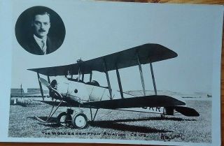 Great Britain 1930 Real Photo Picture Post Card Wolverhampton Aviation Co Plane