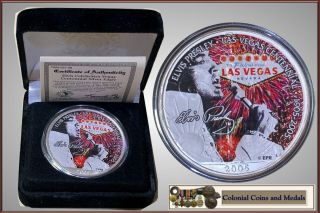 Elvis Presley ‘las Vegas Centennial’ (1905 - 2005) Us Silver Eagle Dollar