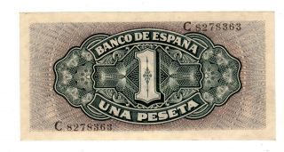 Spain España 1 Peseta 1940 Pick 122 UNC Uncirculated Banknote 2