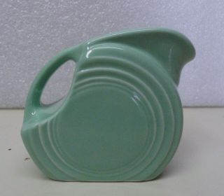 Vintage Fiestaware Green Mini Disc Pitcher Fiesta Small Creamer