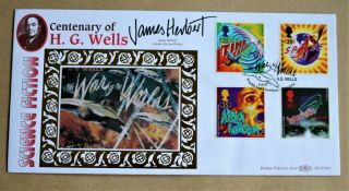 Science Fiction H G Wells 1995 Benham Fdc Signed By Sci - Fi Author James Herbert