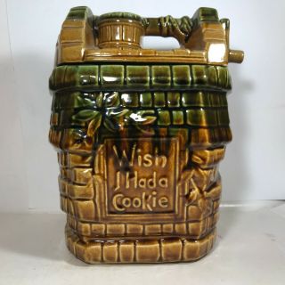 Vintage Mccoy Pottery Wishing Well Cookie Jar Wish I Had A Cookie
