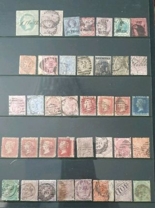 Gb Queen Victoria Line Engraved/surface Printed Stamps Page (13)