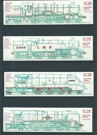 1983 Railway Engines £1.  25 Booklets All 4 Booklets Fk5 - Fk8 Complete