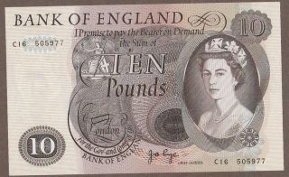 1964/75 Great Britian 10 Pound Note Unc