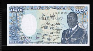Central African Republic 1000 Francs 1986 Gem Unc