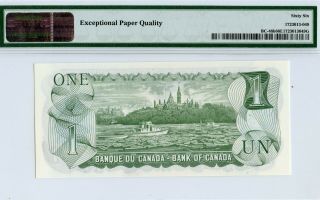 1973 CANADA,  BANK OF CANADA PMG GEM UNC 66 EPQ BC - 46b $1 BANKNOTE 2