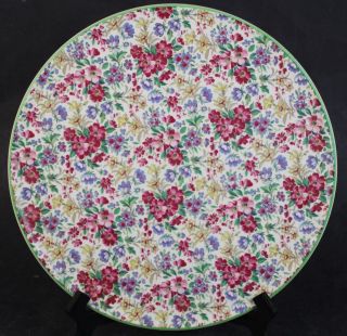 Vintage Royal Tudor Ware Barker Bros Chintz Floral 11 " Porcelain Cake Plate