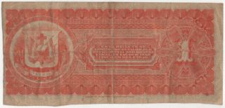 Dominican Republic 1 Peso Banco de Puerto Plata date 1887 remainder PS103r Fine, 2