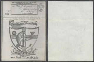Gb Wwii 1944 - Illustrated Airgraph - Censor D34