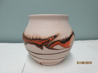 Nemadji Earth/clay Pottery Native American Swirled & Stamped Vase (1)