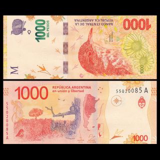 Argentina 1000 Pesos,  2017,  P -,  Series A,  Design,  Unc