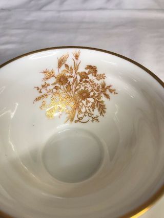 Vintage HAVILAND Limoges France Porcelain Tea Cup and Saucer,  Floreal,  gold trim 2