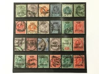 Old Stamps Great Britain Officials On Stock Card