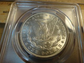 1886 United States Morgan Silver Dollar $1 Coin Graded MS63 PCGS 3