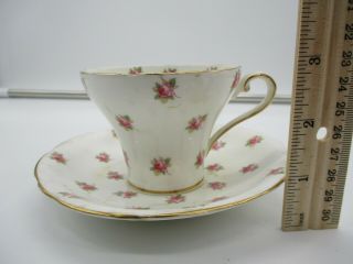 Royal Aynsley Bone China Pink Roses Tea Cup and Saucer Vintage 2